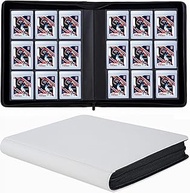 9 Pockets Card Binder for Semi Rigid Card Holders, Ringless Card Binder Album Holds 360Pcs Hard Slee