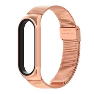 VUAERANG Metal Buckle Strap for Xiaomi Mi Band 3/4/5/6 Strap for Mi Bracelet Metal Strap Wristband f