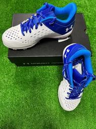 新莊新太陽 UNDER ARMOUR Leadoff Low RM Jr. 兒童  棒壘球鞋 膠釘 寶藍白 特價1400