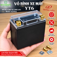 YT6 Motorcycle Tank Case, 4 Cell Battery Container 32700 LiFePO4 Square Pile Inner Lid for Dream Wav