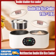 SG Spot goods Rice cooker Multi function Double Bile Rice Cooker For Household Intelligent Reservation Mini Electric Food Cooker Double-container rice cooker multi purpose cooker electric cooker