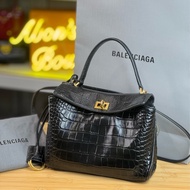 Balenciaga Rodeo Small 鱷魚壓紋手提/斜背包🩶🖤近年極品