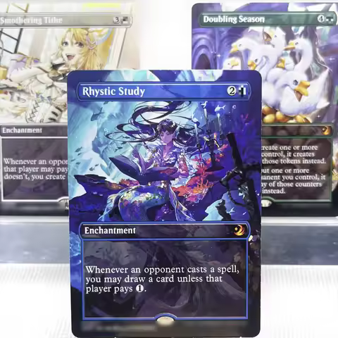 WOT LCC HOLO4-Ⅰ03 Tcg proxy magic cards Rhystic Study Smothering Tithe Doubling Season Parallel Live