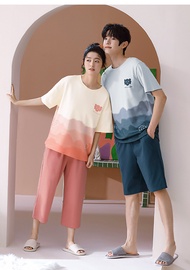 ชุดนอนคู่รัก  ใส่นอนหรืออยู่บ้าน ใส่เป็นคู่ให้รู้ เรารักกัน ผ้าคอตตอนเนื้อนุ่ม AA3061 AA3062 AA7011 
