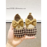 Spring Autumn Infant Shoes 0-1 Years Old 3-6-8 Months Hundred Days Old Plaid Breathable Baby Princes