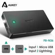 AUKEY 3.4A PowerBank For Lightning &amp; Micro Input 20000mAh External Battery Dual USB Fast Powerbank f