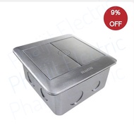 Haco HDP-2AM/P เต้ารับอะลูมิเนียมฝังพื้น 6 ช่อง HACO รุ่น HDP-2AM/P สีเงิน (สวิฟท์หรือพรีโม่) Alumin