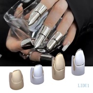 LIDU1 5Pieces Comfortable Nail Rings Exaggerated Fashion Rings Nail Tip Rings
