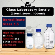 Borosilicate Glass 3.3  Lab Bottle Chemical Resistant Laboratory Bottle (Clear) 100ml-1000ml