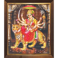 Durga Tiger Digital Photo with Lamination and Frame (L512B)