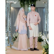 SET NIKAH/TUNANG | BAJU KURUNG ALANA SALMON SKIN/NUDE |BAJU KURUNG MODEN BATU TAMPLE | KURUNG SULAM 