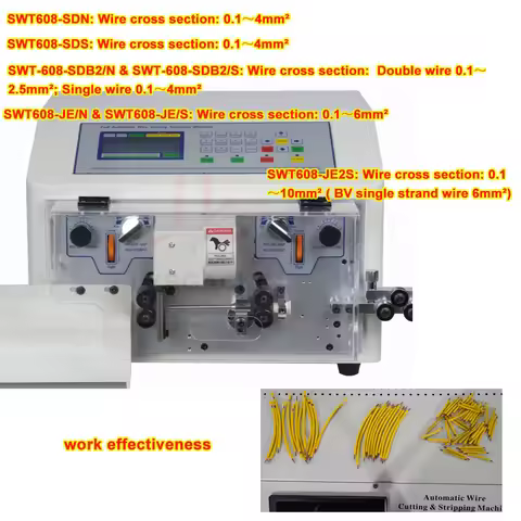 SWT608 Electric Wire Stripping Machine Scrap Cable Wire Peeling Stripping Cutter 0.1-10mm2 Section w