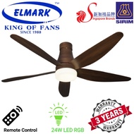 ELMARK 56'' 5 BLADES CEILING FAN WITH REMOTE & 24W LED LIGHT (FORD15 BROWN)