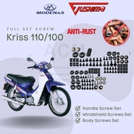 TUSHIMA MODENAS Kriss 1 2 FL Dinamik Full Set Body Cover Set Screw Nut Kriss 100 Kriss 110 Skru Hand