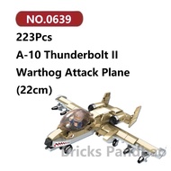 ✨A-10 Thunderbolt II Warthog Assembly Model 223 Pcs WOMA Plane Brick Puzzle Building Block Toy