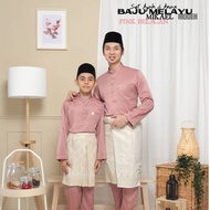 BAJU MELAYU REGULAR SLIMFIT MIKAEL - PINK BELACAN