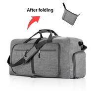 Fmeida 65L Duffle Bag with Shoes Compartment, Foldable Travel Duffel Bags for Men Women, Large Packa