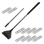 wsustore--Aquarium Algae Scraper Fish Tank Cleaner Maintenance Scraper with Extension Rod and 10 Bla