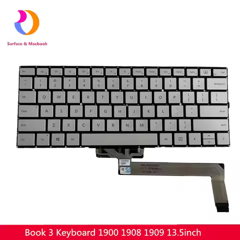 Original For Microsoft Surface Book 3 US Keyboard 1900 1908 1907