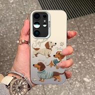 WIN Geeky Dachshund Phone Case for Samsung Galaxy S25 Ultra S25 Plus S24 S23 S22 A55 A52 A51 A50 A35