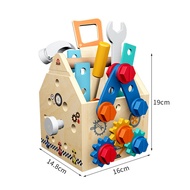 Montessori Childrens Wooden Toys Baby Early education Busy Board Multifunctional Toy House Box Senso