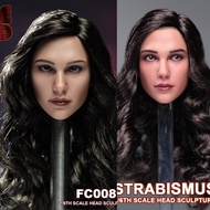 1/6 Scale Gal Gadot Looking Straight Squinting Head Sculpt Carving Model Fit 12'' Female Soldier Sun