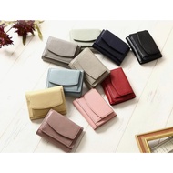 LASIEM Mini Wallet, Trifold Wallet, Genuine Leather, Women's, Mini Wallet, Small Wallet, Prevents Skimming, No buttons