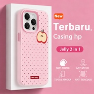 Jelly 2 In 1 Apple Pattern Casing hp For Realme C100i C100x C100 4G P3 Lite Note 70 80 C85 Pro C75X 