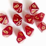 1pc. Stardust & Galactic D10 Dice (Sold per piece) 10 Sided Dice