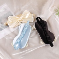 Cute Bowknot Eye Mask Simulation Silk Eye Mask Student Nap Shading Ice Silk Eye Mask Fairy Sleeping Dedicated