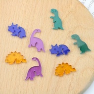 Acrylic Funny Funny Double-Sided Transparent Small Dinosaurs Make Yourself Earrings Earrings Pendant
