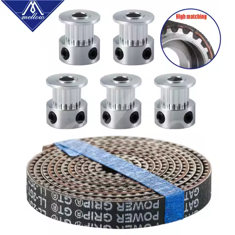3D Printer Accessories 5pcs 16/20 teeth GT2 Timing Pulley Synchronous Wheel Bore 5mm and 5M 2GT GT2-