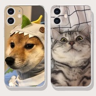 Animal Kitten Puppy Phone Case Cartoon Cute Phone Case Suitable for Apple iphone7/8/XS/11/12 Transparent TPU Soft Case