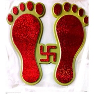 KRISHNA FOOT STICKER - 2PC IN 1PKT - 10CM X 10CM