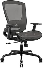 ELABEST Mesh Office Chair,Ergonomic Computer Desk Chair,Sturdy Task Chair- Adjustable Lumbar Support &amp; Armrests,Tilt Function,Comfort Wide Seat,Swivel Home Office Chair (Grey)