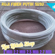 Ruji jeruji fiber Tebal / Diameter 2mm 2.2 mm 2,5mm 2,7 mm putih susu gulungan 1 kg Ruji  untuk membuat sangkar / kandang burung dll.