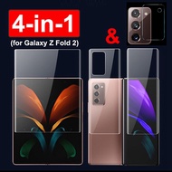 สำหรับ Samsung Galaxy Z พับ2ด้านหน้า + ด้านหลัง Hydrogel จอฟิล์ม Protector เลนส์กล้องถ่ายรูปฟิล์มกระจก Galaxy Z Fold2 5G 7.6 แก้ว