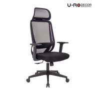 U-RO DECOR เก้าอี้สํานักงานพนักพิงสูง รุ่น JAYLEN (เจเลน) สีดำ HIGH BACK OFFICE CHAIR BLACK