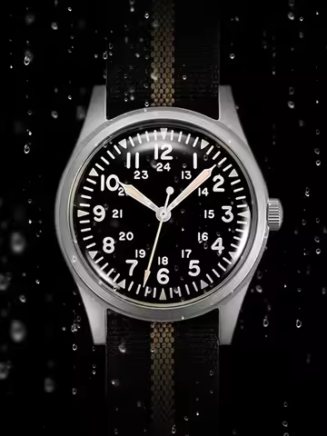 2025 New RDUNAE RA03 34.5mm Military Men Vintage Quartz Watch G10 Miyota 2035 Watches K1 Mineral Gla