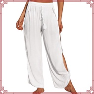 Yeahdor Men Satin Dhoti Pants Casual Elastic Waistband Draped Baggy Trousers for Vacation Theme Part