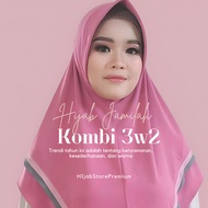 Hijab Jamilah Kombi 3 Warna original Bahan Jersy Adem