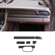 For Porsche 911 718 2013-2019 Boxster Cayman  Carbon Fiber Central Control Instrument Panel Trim Car