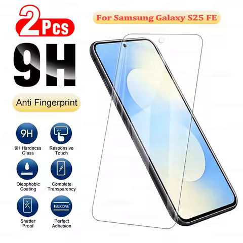 S25FE 9H Tempered Glass 2Pcs For Samsung Galaxy S25 FE 5G Screen Protector Full Cover Film For Samsu