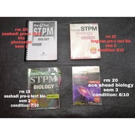 (USED) STPM BIOLOGY SEM 1 2 3