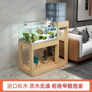 Fish Tank Base Solid Wood Grass Tank Rack Lift Rack Floor-Standing Rack Fish Tank Filter Rack Simple