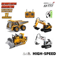 [DWI] 11 Channel Truck Tractor Rc Crawler 2.4G RC  Excavator Remote Control Toys For Boys