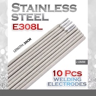 10PCS E308L-16 STAINLESS STEEL 2.0MM WELDING ELECTRODE MMA ARC SUS 304 ROD Stick Kimpalan Batang Bes