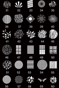 metal film of icons GOBO for beam snoot create backgrounds totally 110 pcs ฟิล์มโลหะของไอคอน GOBO สำ