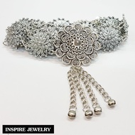 Inspire Jewelry (NN) เข็มขัดแบบโบราณ สีเทียมเงินรมดำ  สวยงาม