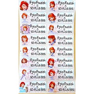 Sofia the First Waterproof Sticker Name Label